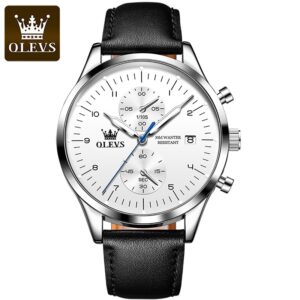 Elegant Business Watch: Elevate your style with the OLEVS Chronograph, perfect for any professional setting.